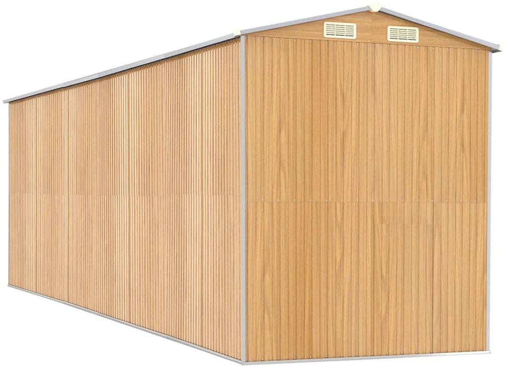 Sodo pašiūrė, šviesiai ruda, 192x606x223cm, plienas