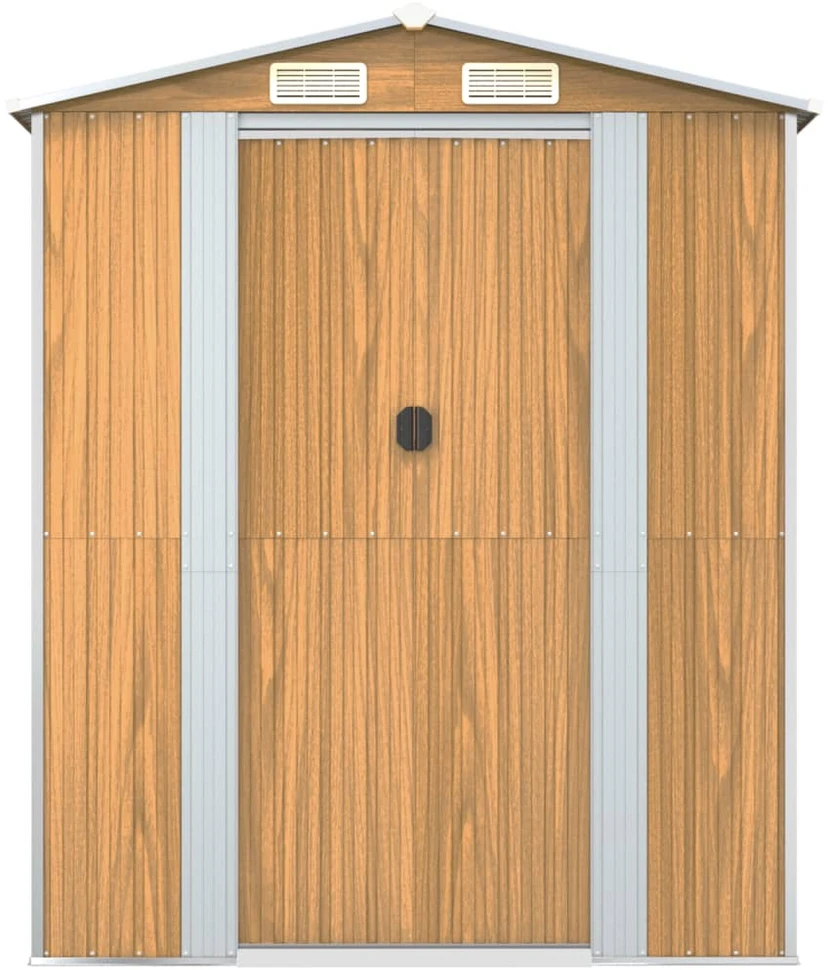Sodo pašiūrė, šviesiai ruda, 192x606x223cm, plienas