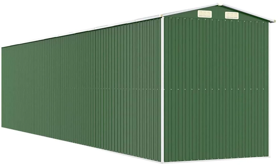 Sodo pašiūrė, žalia, 192x855x223cm, galvanizuotas plienas