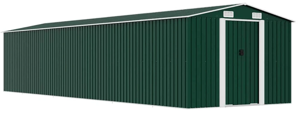 Sodo pašiūrė, žalia, 257x779x181cm, galvanizuotas plienas