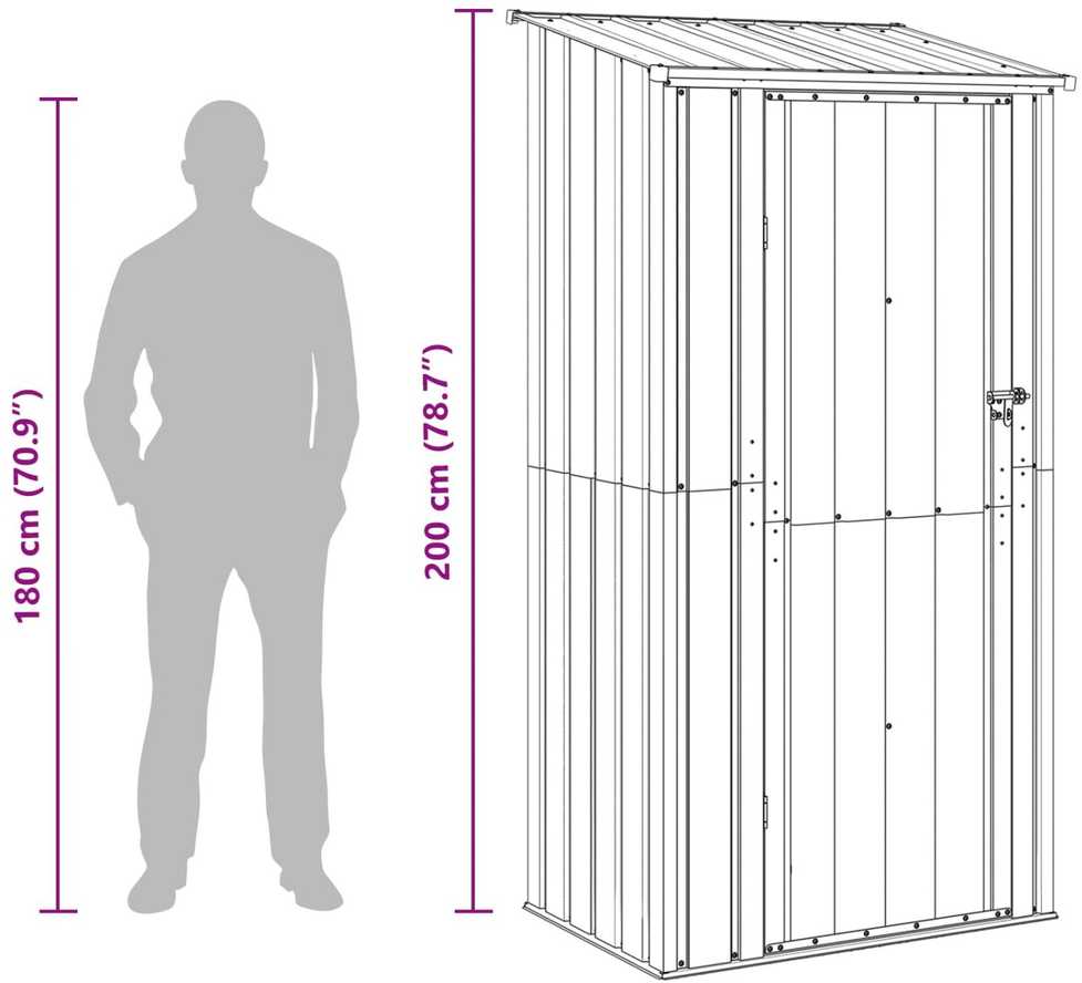 Sodo pašiūrės Ruda 103 x 74 x 200 cm Metalas