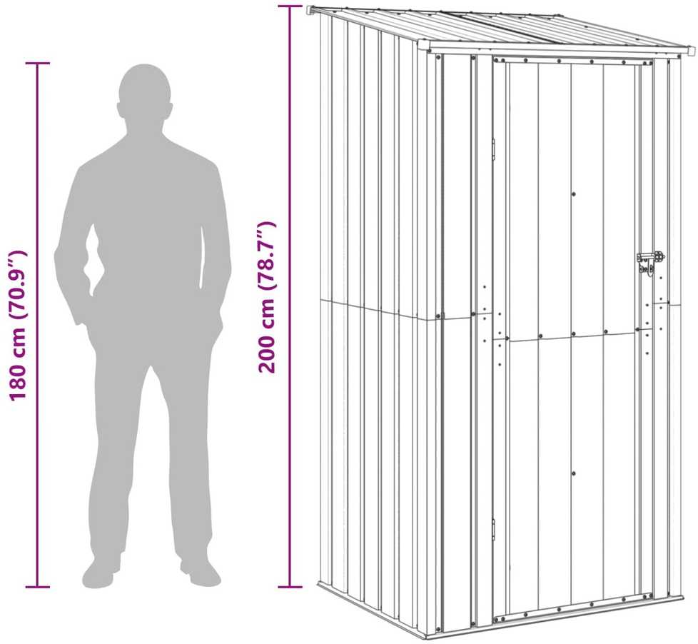 Sodo pašiūrės Ruda 103 x 86 x 200 cm Metalas
