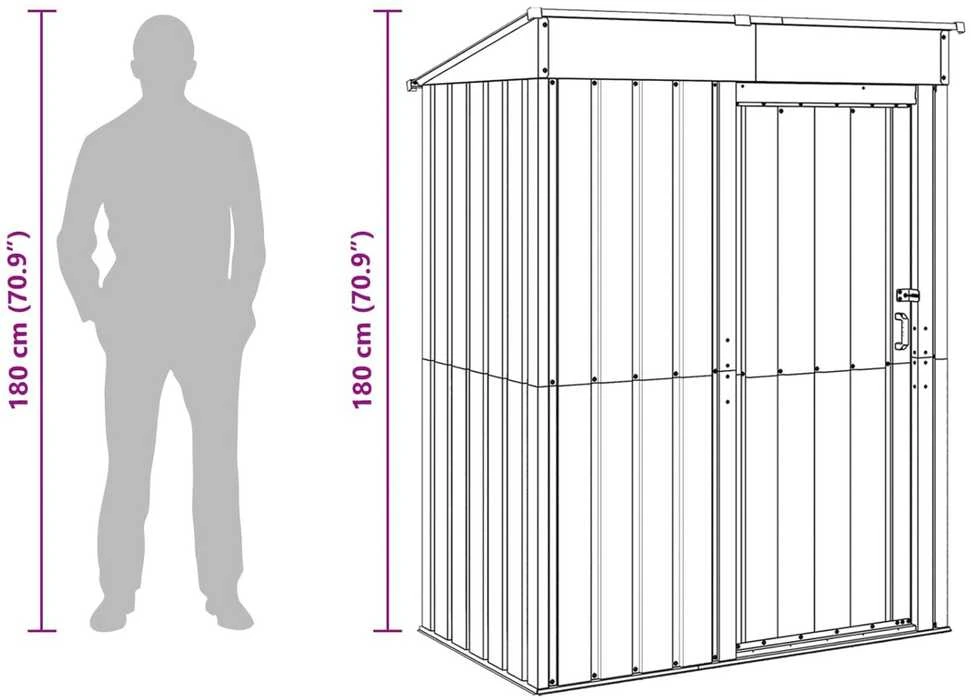 Sodo pašiūrės Ruda 137 x 81 x 180 cm Metalas