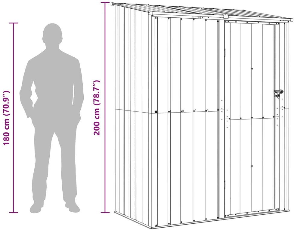 Sodo pašiūrės Ruda 153,5 x 86 x 200 cm Metalas