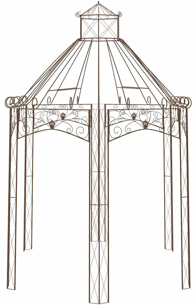 Sodo pavėsinė, ruda, 400x258x378cm, geležis, senovinio stiliaus