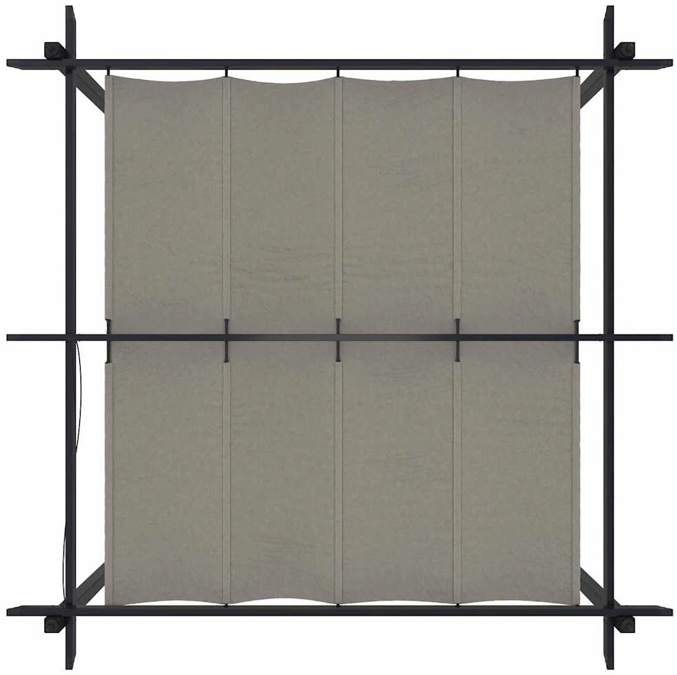 Sodo pavėsinė su įtraukiamu stogu, kreminės spalvos, 3x3m