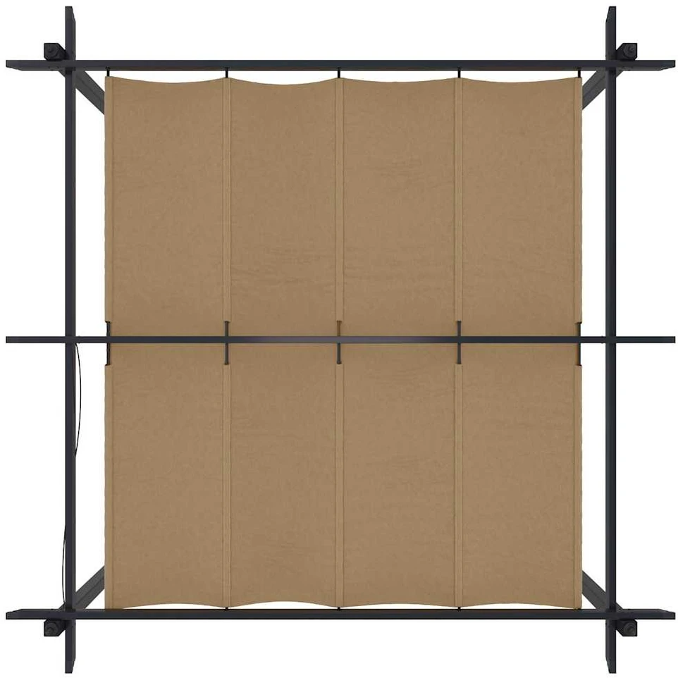 Sodo pavėsinė su įtraukiamu stogu, taupe spalvos, 3x3m
