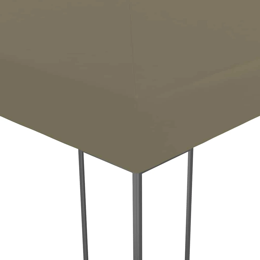 Sodo pavėsinė su lempučių girliandomis LED, taupe, 3x3m