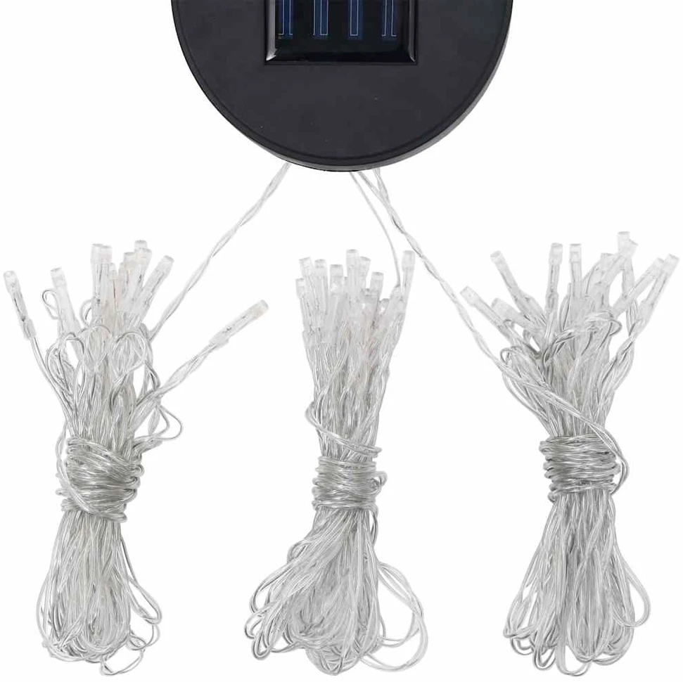 Sodo pavėsinė su lempučių girliandomis LED, taupe, 3x3m