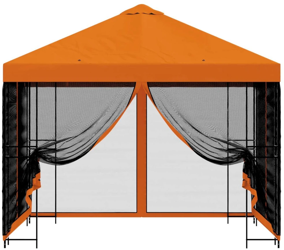 Sodo pavėsinė su šoninėmis sienelėmis 3 x 3 m Oranžinė