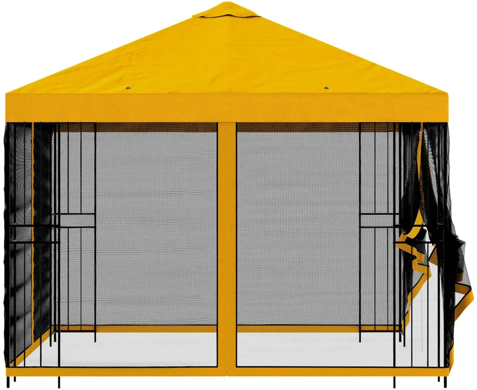 Sodo pavėsinė su šoninėmis sienelėmis 3 x 3 m Geltona
