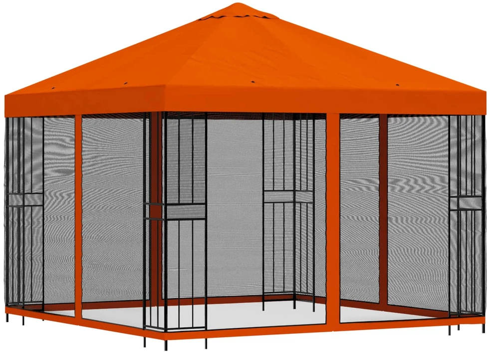 Sodo pavėsinė su šoninėmis sienelėmis 3 x 3 m Oranžinė