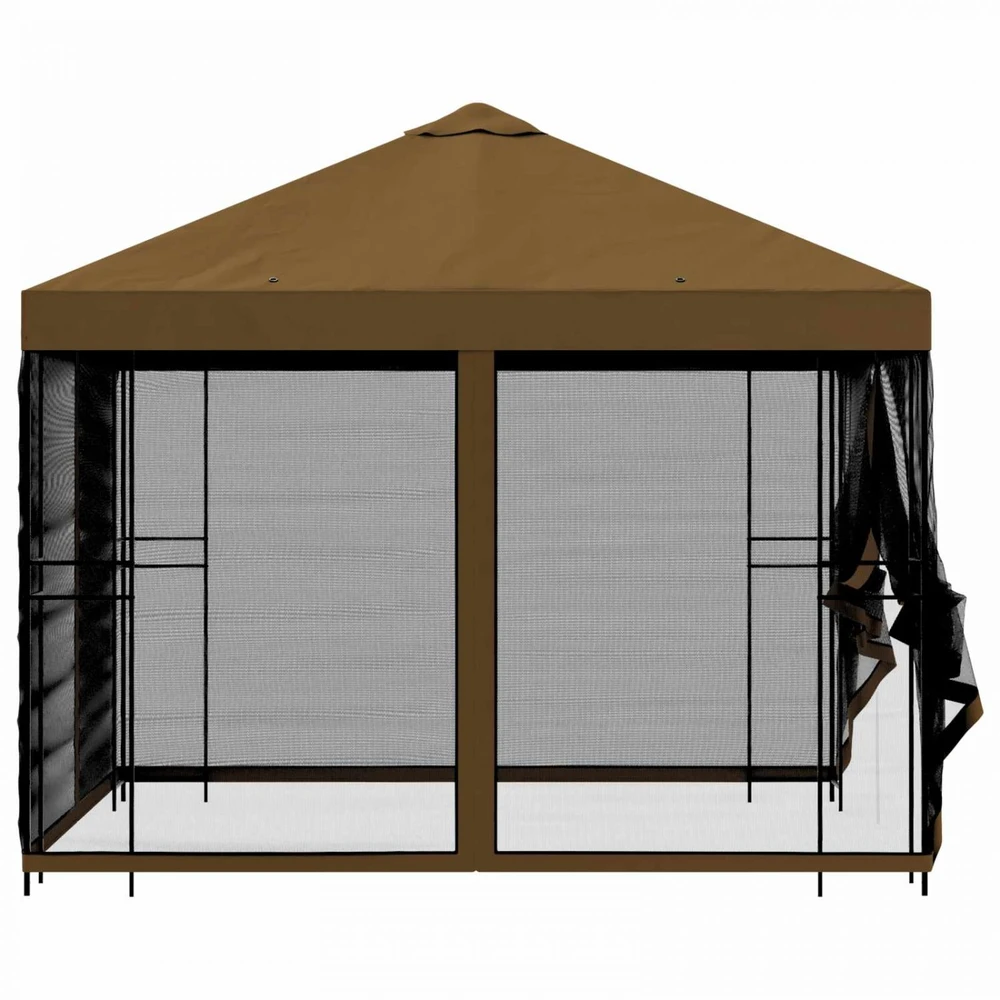 Sodo pavėsinė su šoninėmis sienelėmis 3 x 3 m Taupe