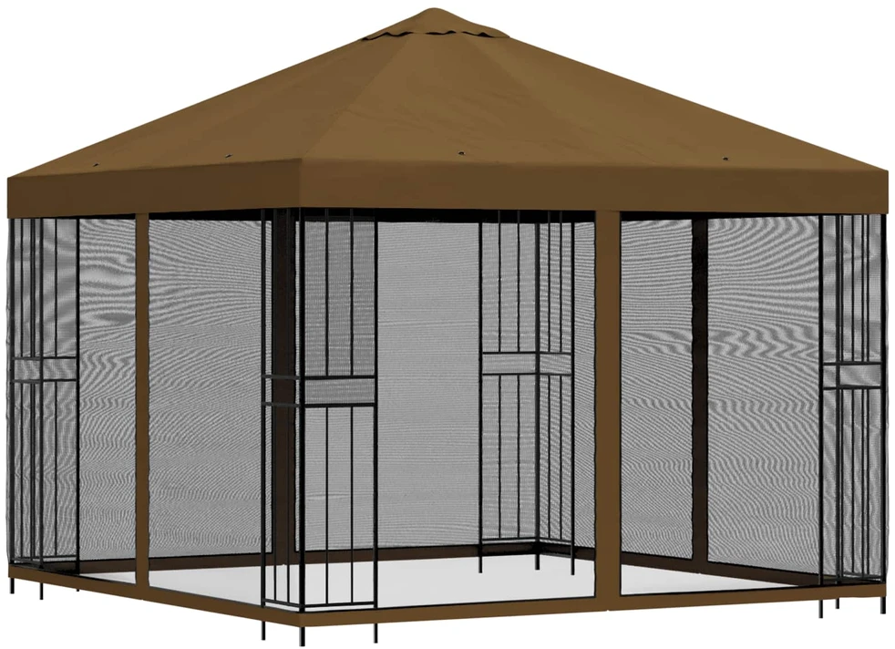 Sodo pavėsinė su šoninėmis sienelėmis 3 x 3 m Taupe