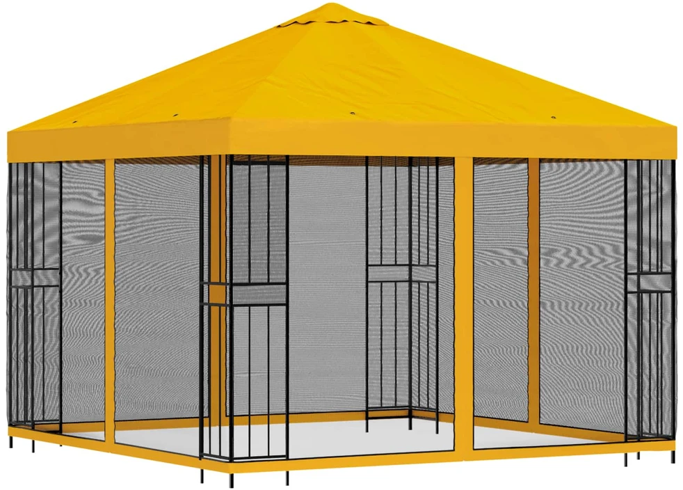 Sodo pavėsinė su šoninėmis sienelėmis 3 x 3 m Geltona