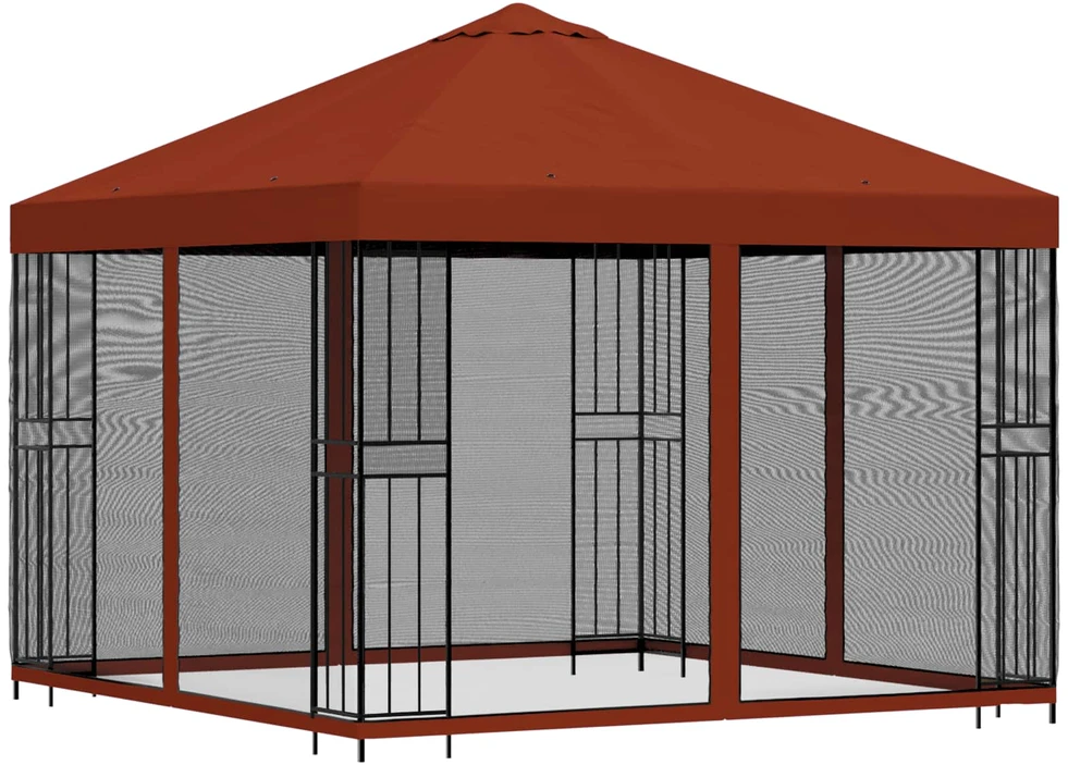 Sodo pavėsinė su šoninėmis sienelėmis 3 x 3 m Terakotos