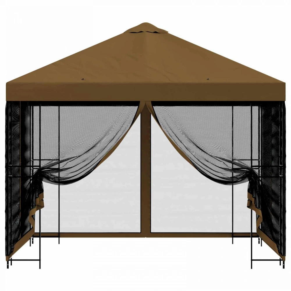Sodo pavėsinė su šoninėmis sienelėmis 3 x 3 m Taupe