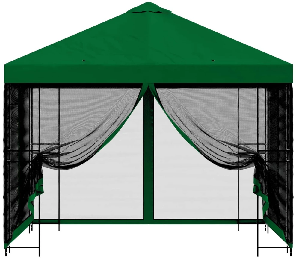 Sodo pavėsinė su šoninėmis sienelėmis 3 x 3 m Žalia