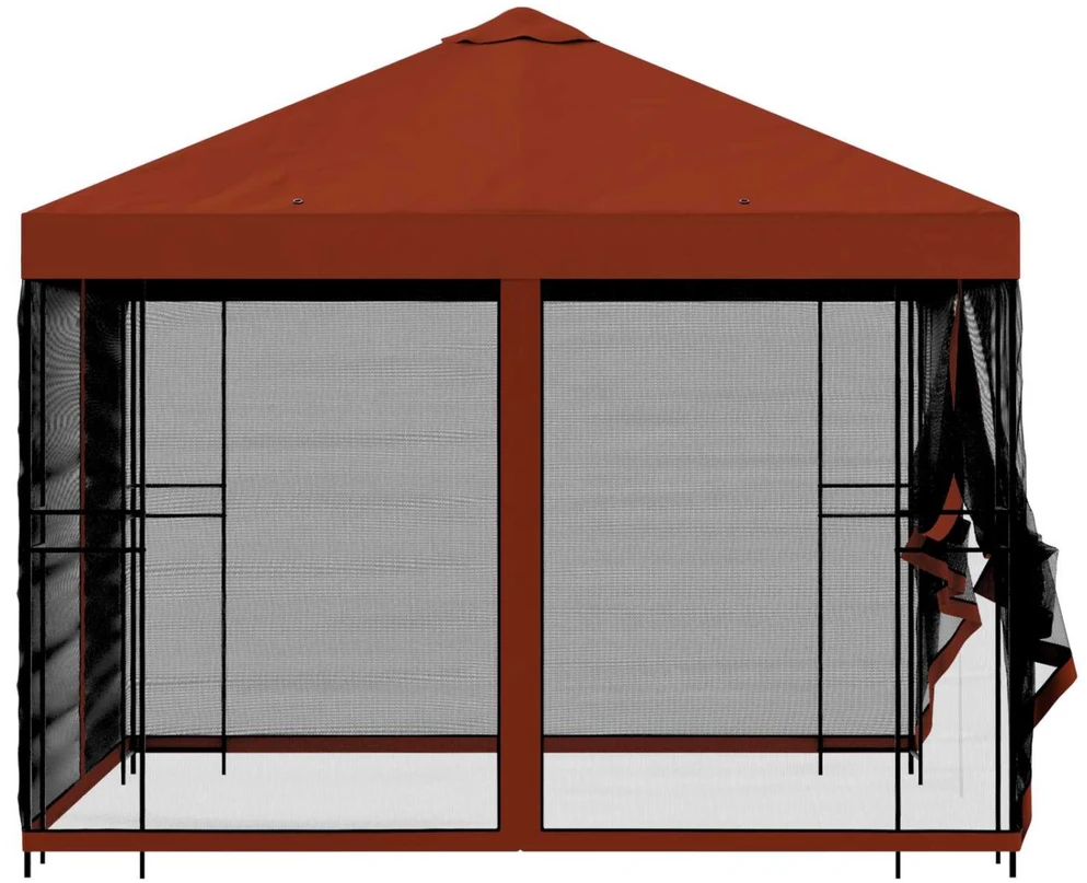 Sodo pavėsinė su šoninėmis sienelėmis 3 x 3 m Terakotos