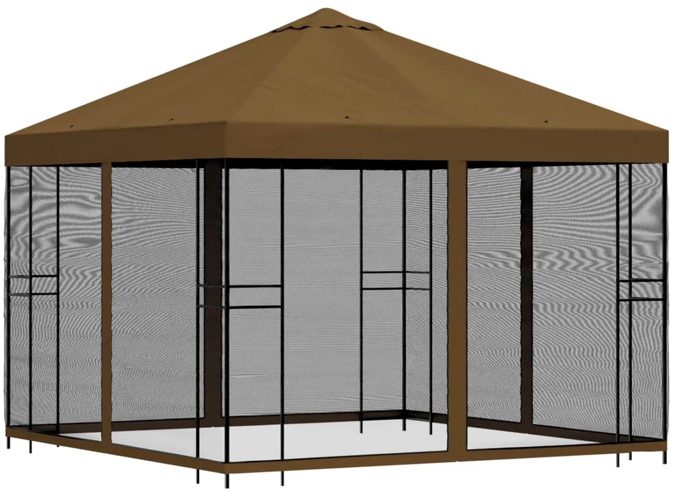 Sodo pavėsinė su šoninėmis sienelėmis 3 x 3 m Taupe