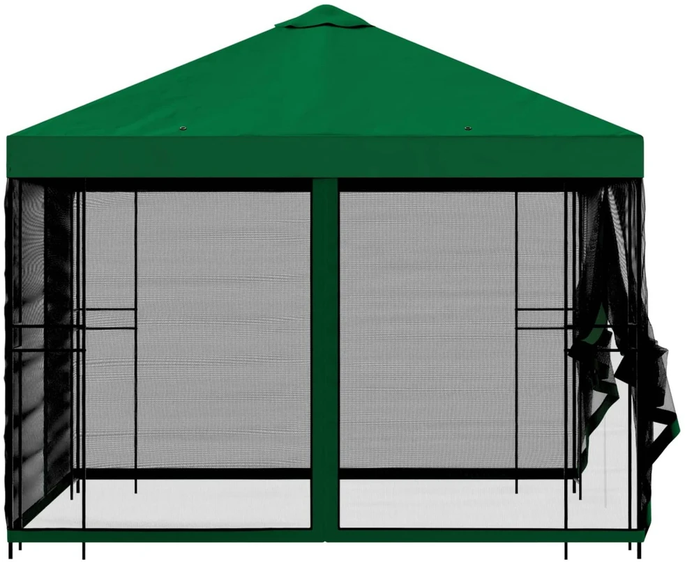 Sodo pavėsinė su šoninėmis sienelėmis 3 x 3 m Žalia