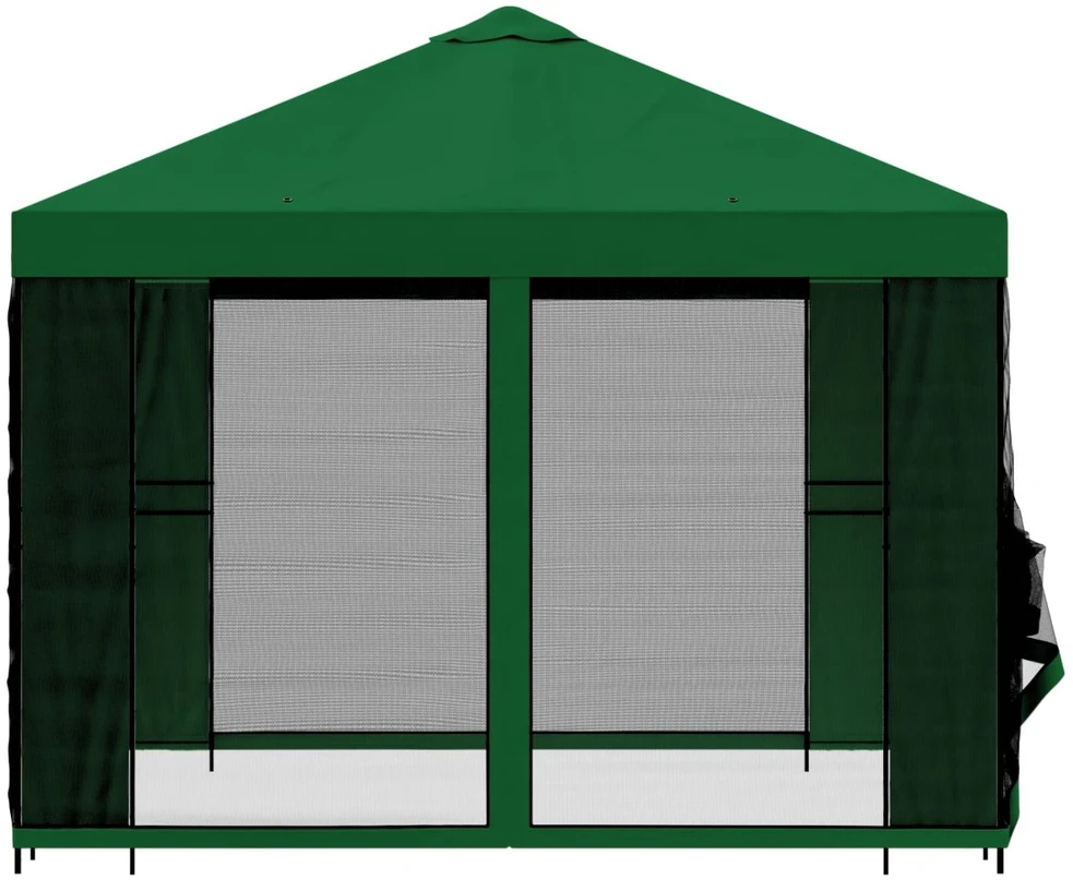 Sodo pavėsinė su šoninėmis sienelėmis 3 x 3 m Žalia