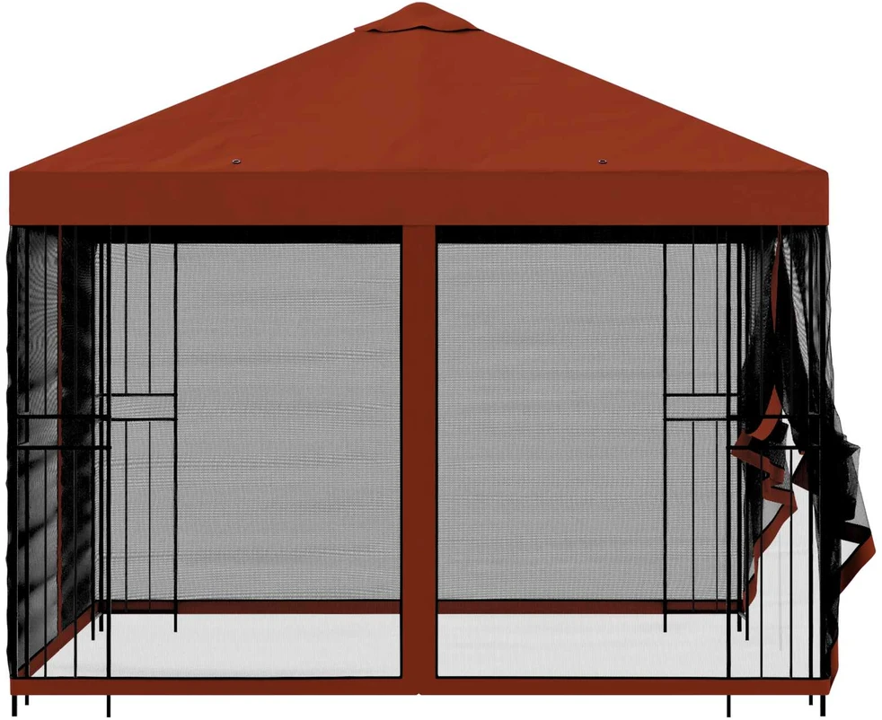 Sodo pavėsinė su šoninėmis sienelėmis 3 x 3 m Terakotos