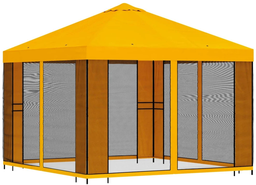 Sodo pavėsinė su šoninėmis sienelėmis 3 x 3 m Geltona