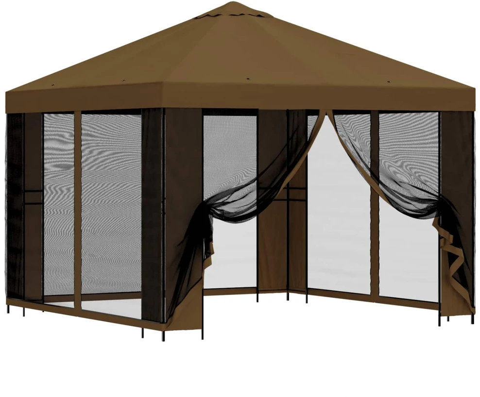 Sodo pavėsinė su šoninėmis sienelėmis 3 x 3 m Taupe