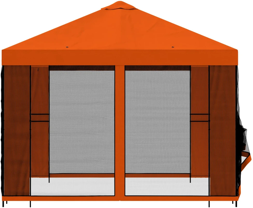 Sodo pavėsinė su šoninėmis sienelėmis 3 x 3 m Oranžinė