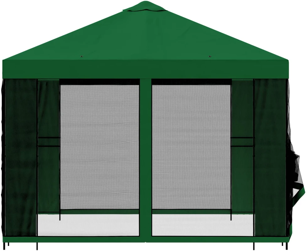 Sodo pavėsinė su šoninėmis sienelėmis 3 x 3 m Žalia