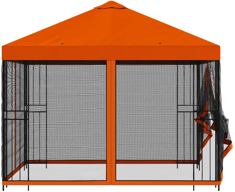 Sodo pavėsinė su šoninėmis sienelėmis 3 x 3 m Oranžinė