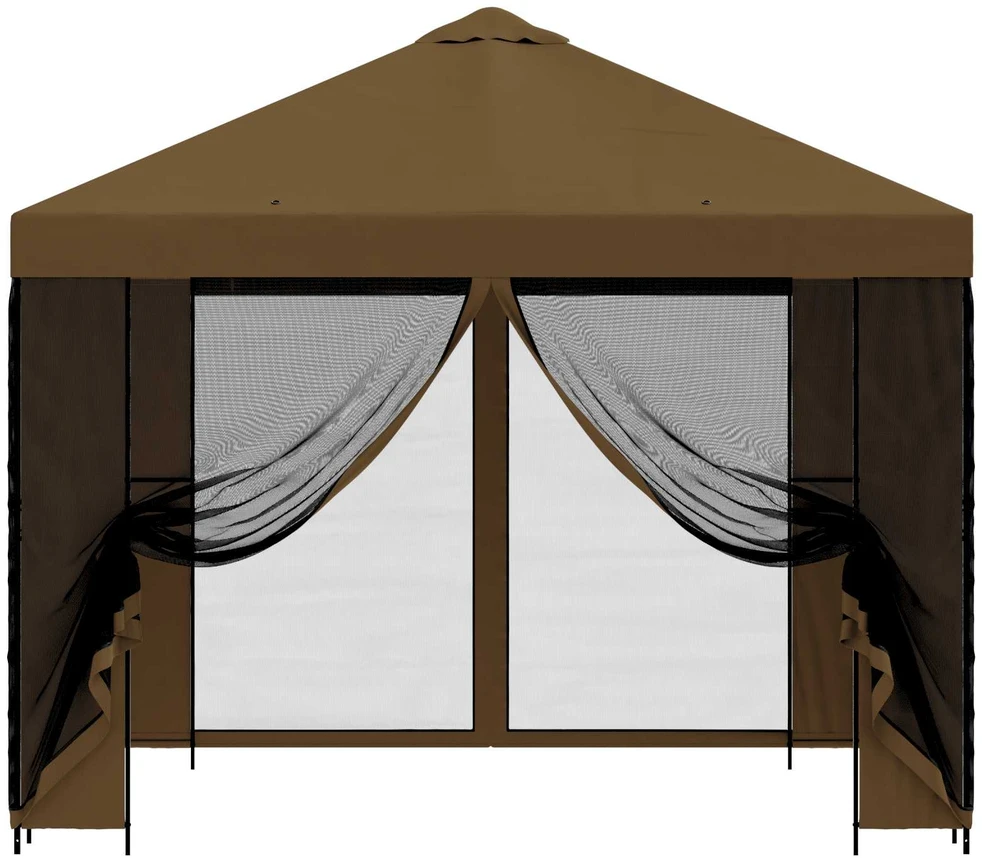 Sodo pavėsinė su šoninėmis sienelėmis 3 x 3 m Taupe