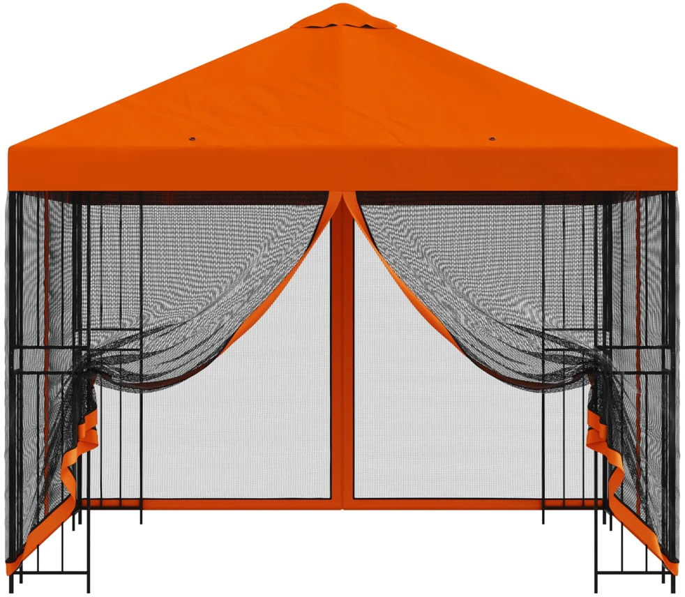 Sodo pavėsinė su šoninėmis sienelėmis 3 x 3 m Oranžinė
