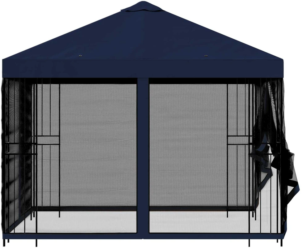 Sodo pavėsinė su šoninėmis sienelėmis 3 x 3 m Mėlyna