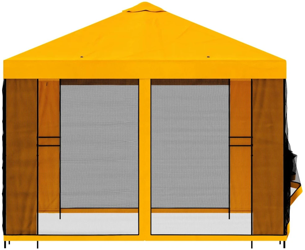 Sodo pavėsinė su šoninėmis sienelėmis 3 x 3 m Geltona