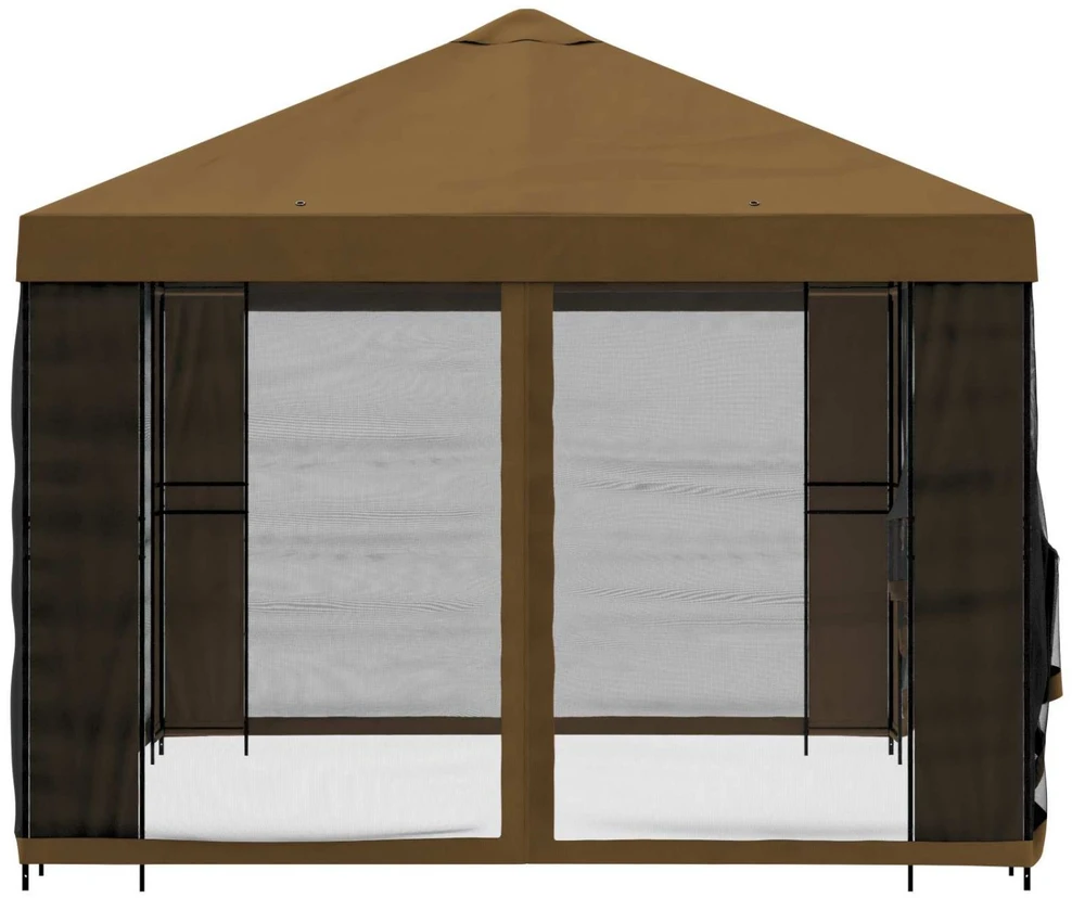 Sodo pavėsinė su šoninėmis sienelėmis 4 × 3 m Taupe