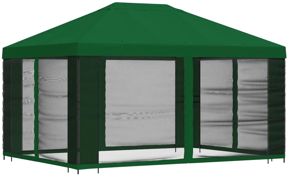 Sodo pavėsinė su šoninėmis sienelėmis 4 × 3 m Žalia