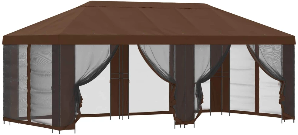 Sodo pavėsinė su šoninėmis sienelėmis 6 x 3 m Ruda