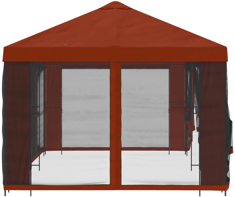 Sodo pavėsinė su šoninėmis sienelėmis 6 x 3 m Terakotos