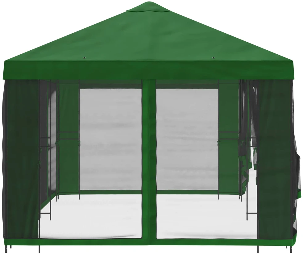 Sodo pavėsinė su šoninėmis sienelėmis 6 x 3 m Žalia