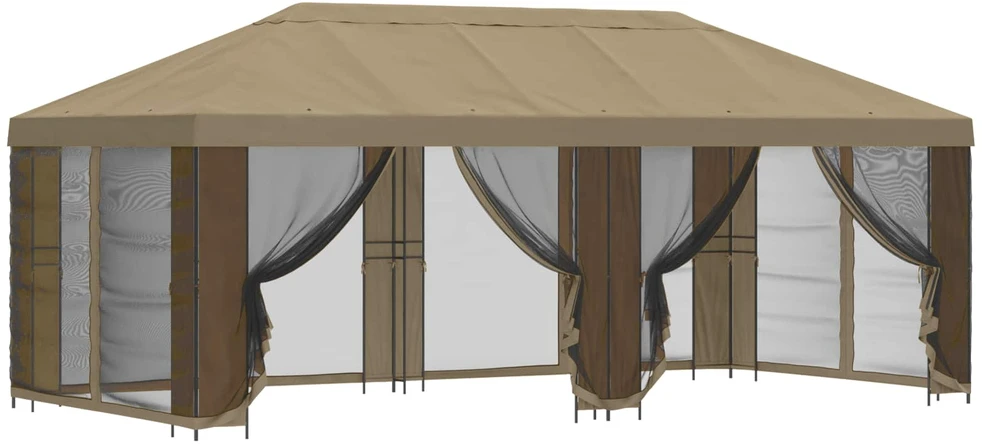 Sodo pavėsinė su šoninėmis sienelėmis 6 x 3 m Smėlio