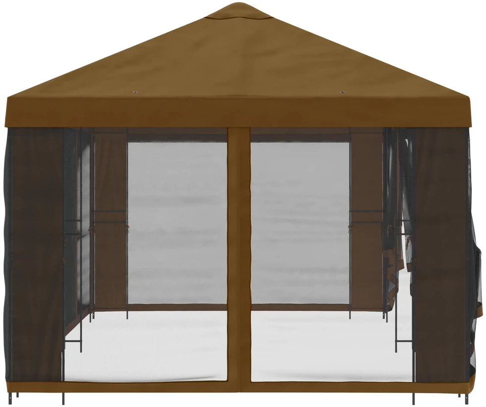 Sodo pavėsinė su šoninėmis sienelėmis 6 x 3 m Taupe