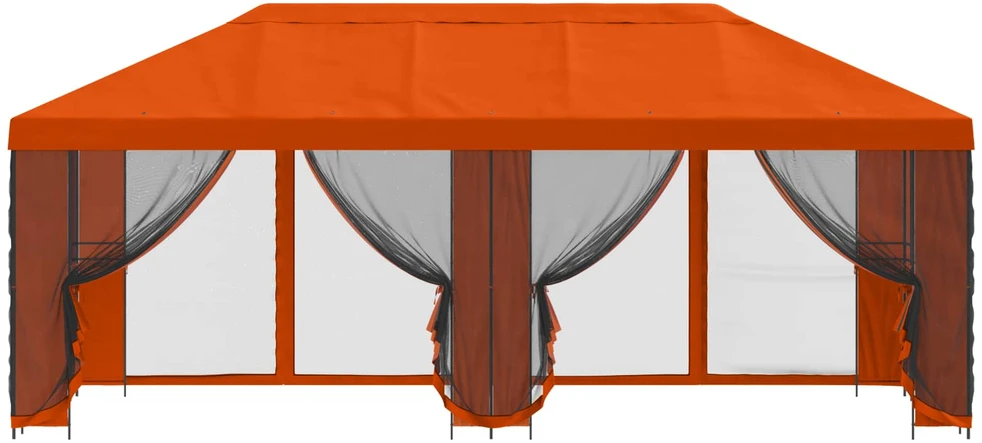 Sodo pavėsinė su šoninėmis sienelėmis 6 x 3 m Oranžinė