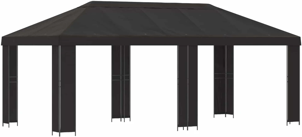 Sodo Paviljonas 6 x 3 m Antracito Poliesteris ir plienas