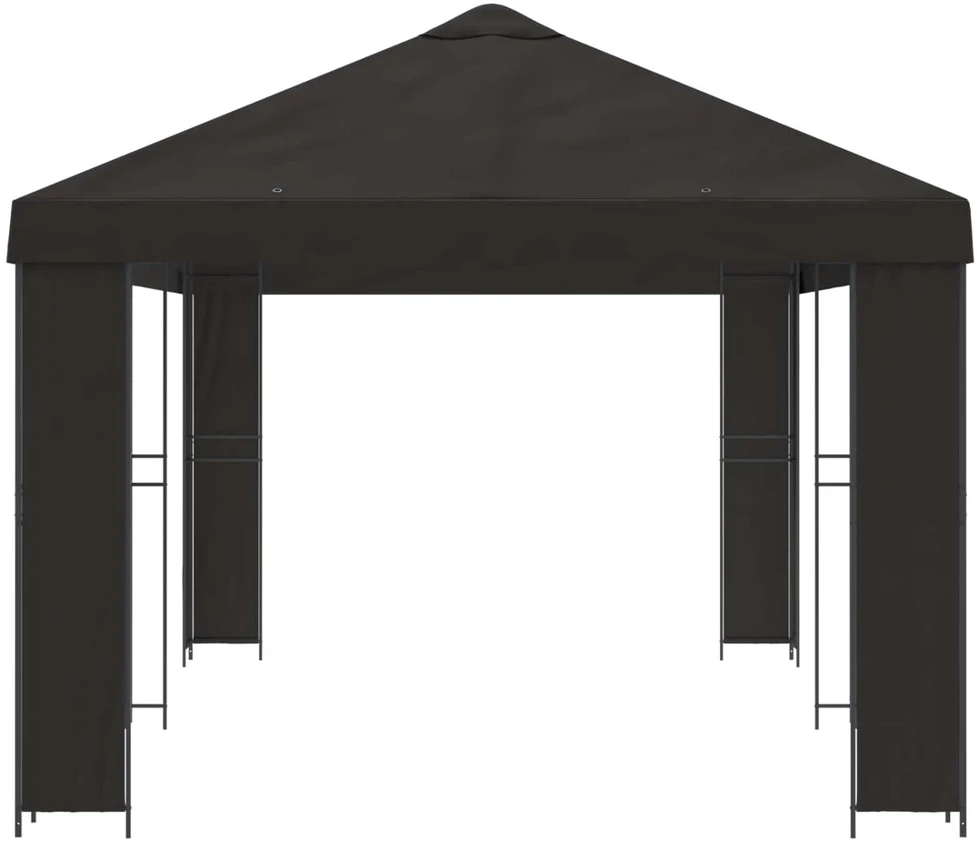 Sodo Paviljonas 6 x 3 m Antracito Poliesteris ir plienas