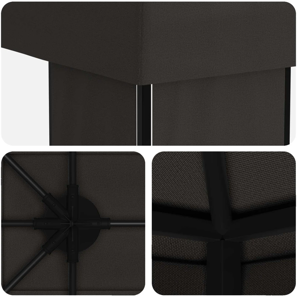 Sodo Paviljonas 6 x 3 m Antracito Poliesteris ir plienas