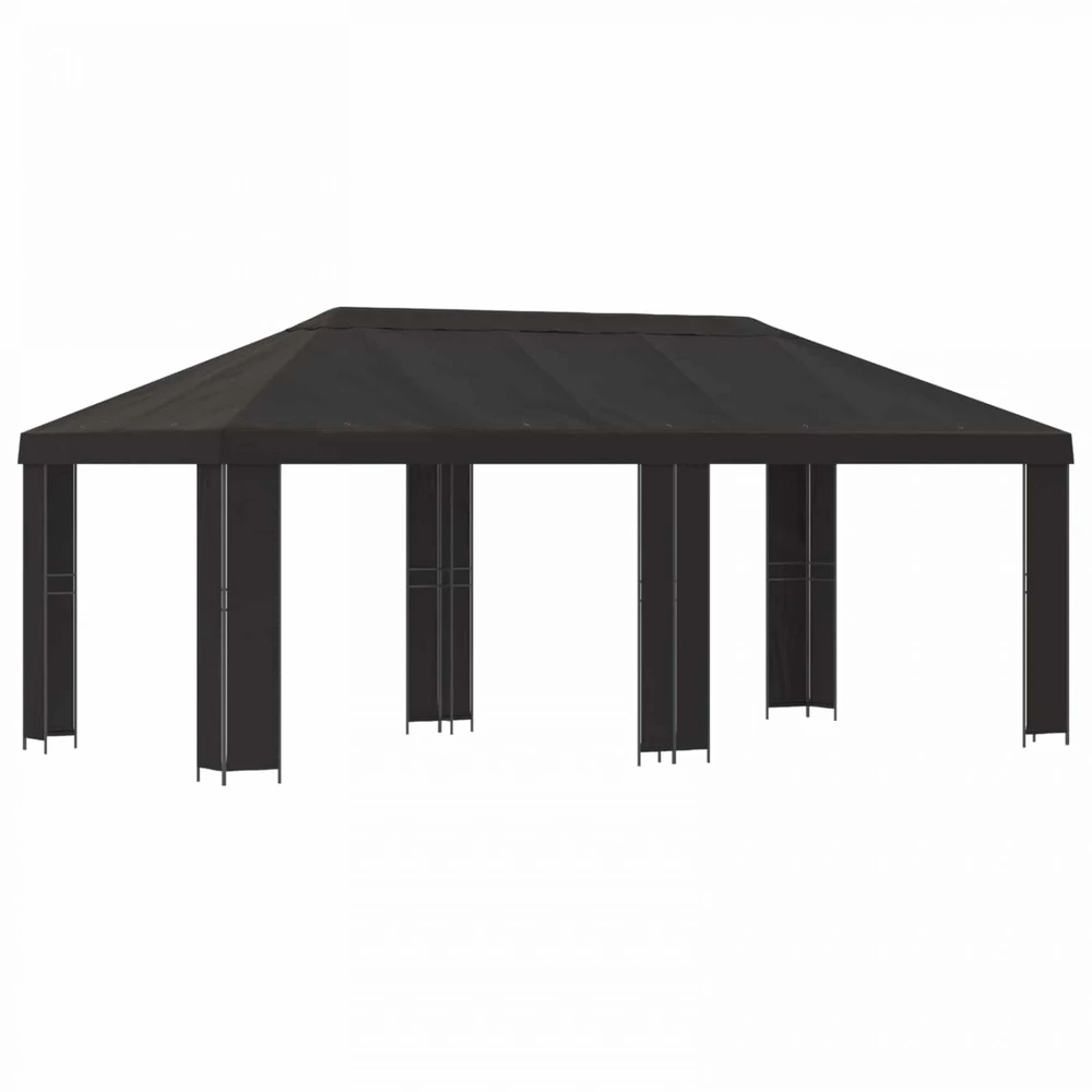 Sodo Paviljonas 6 x 3 m Antracito Poliesteris ir plienas