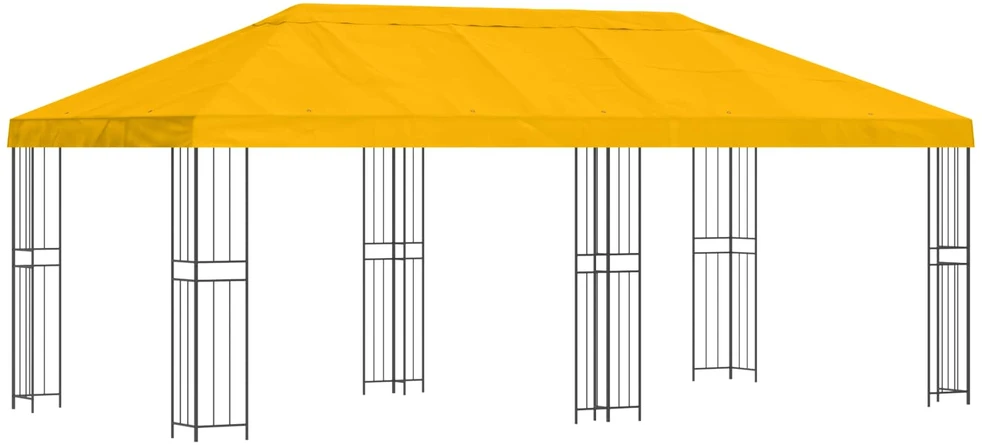 Sodo Paviljonas 6 x 3 m Geltona Poliesteris ir plienas 190 gsm