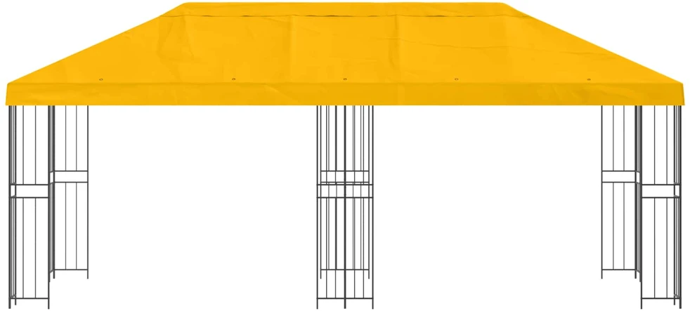 Sodo Paviljonas 6 x 3 m Geltona Poliesteris ir plienas 190 gsm